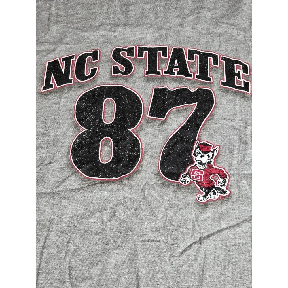 Champion NC State Wolfpack 87‎ Graphic T-Shirt Mens XL Heather Gray NCAA Tuffy